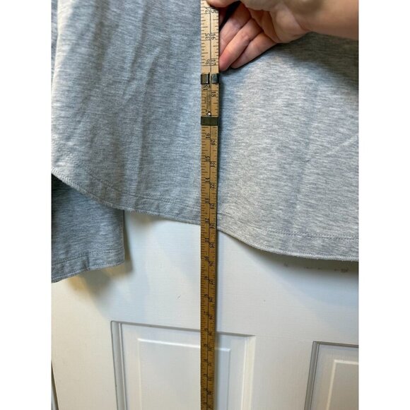 Philadelphia 76ers Basketball LS Scallop Grey Hooded Sweatshirt - Women Size Med - Picture 10 of 11